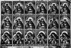 Schluckbildchen, Kupferstich aus dem 18. Jahrhundert. (Wikimedia)